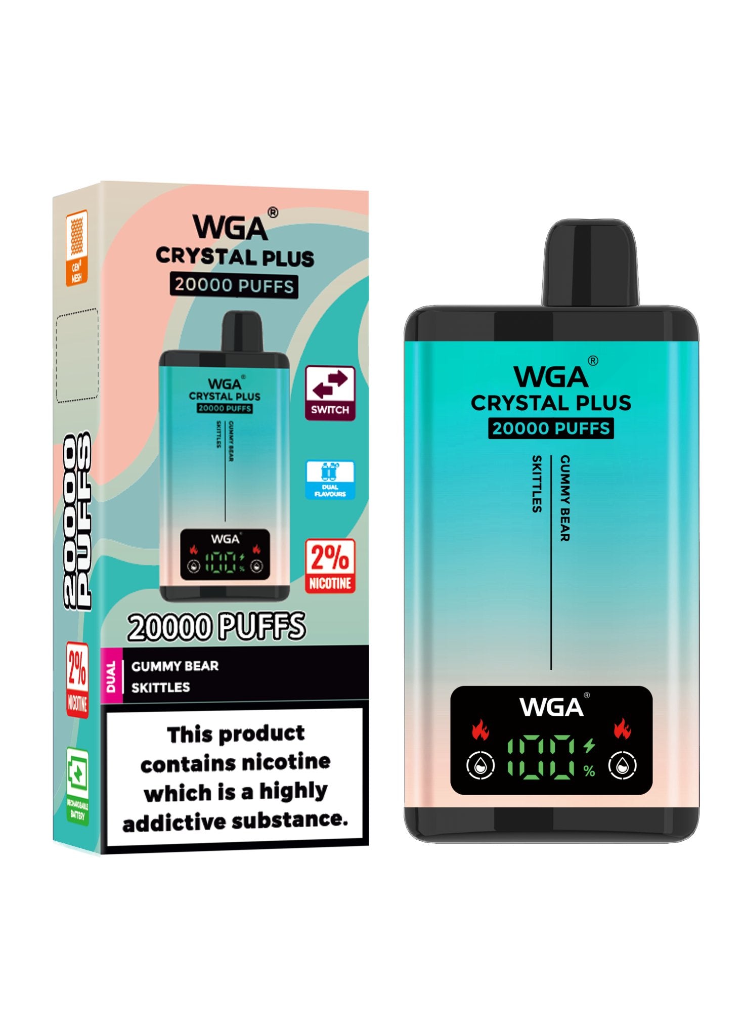 WGA Crystal Plus 20000 Puffs | The Vape Giant